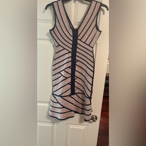 Herve leger flare blue and pink dress size M - Picture 5 of 7